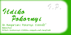 ildiko pokornyi business card